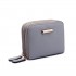 LP6680 - Miss Lulu Leather Look Double Zipped Coin Purse Grey
